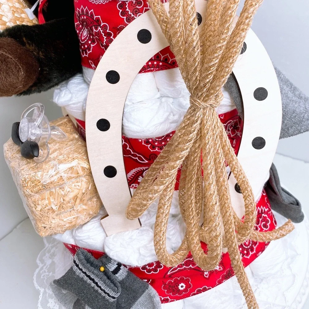 Wild West Diaper Cake, Western Cowboy Diaper Cake